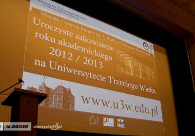 Uroczyste zakonczenie roku akademickiego 2012/2013 na UTW