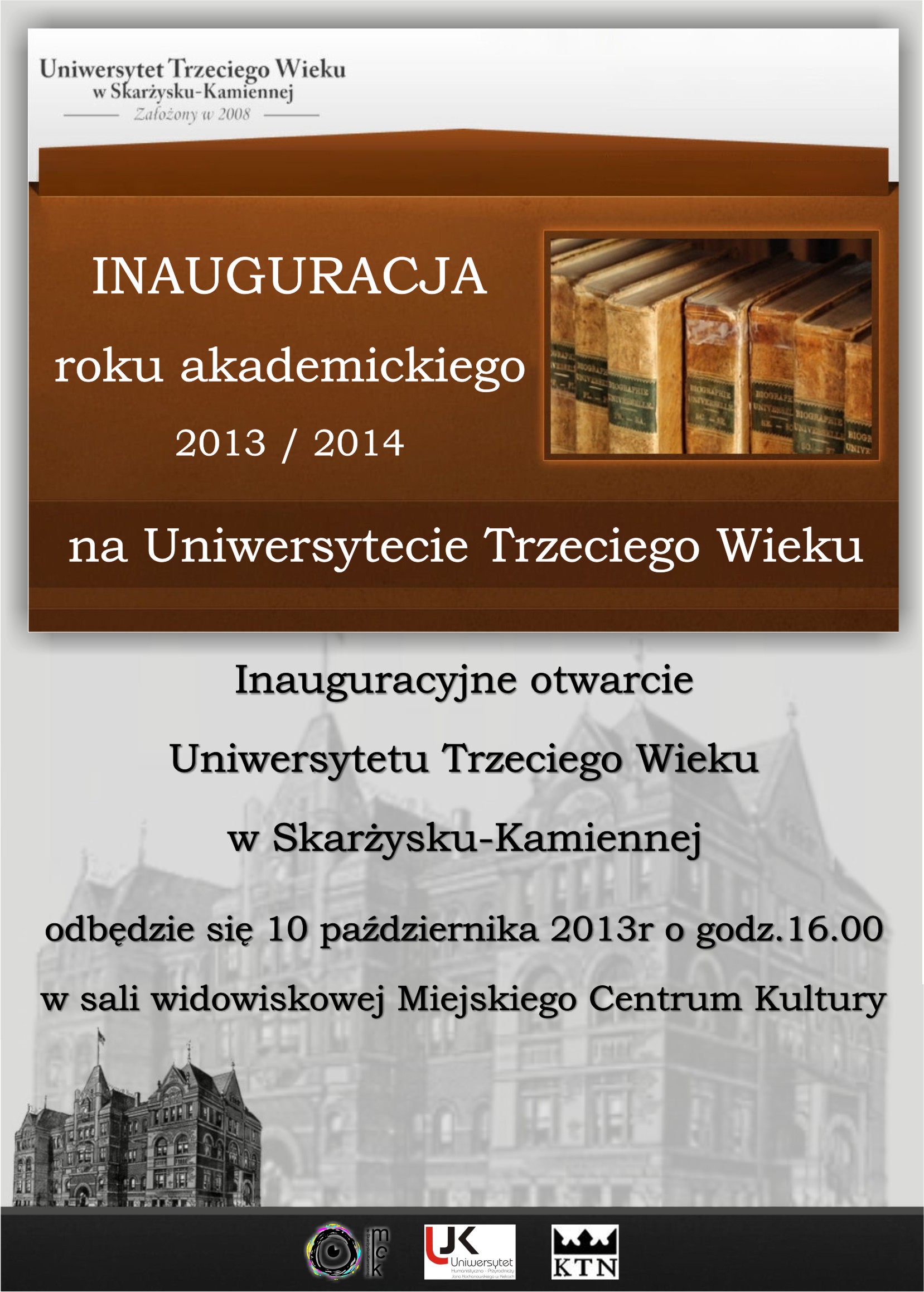 inauguracja roku akademickiego 2013 2014 plakat
